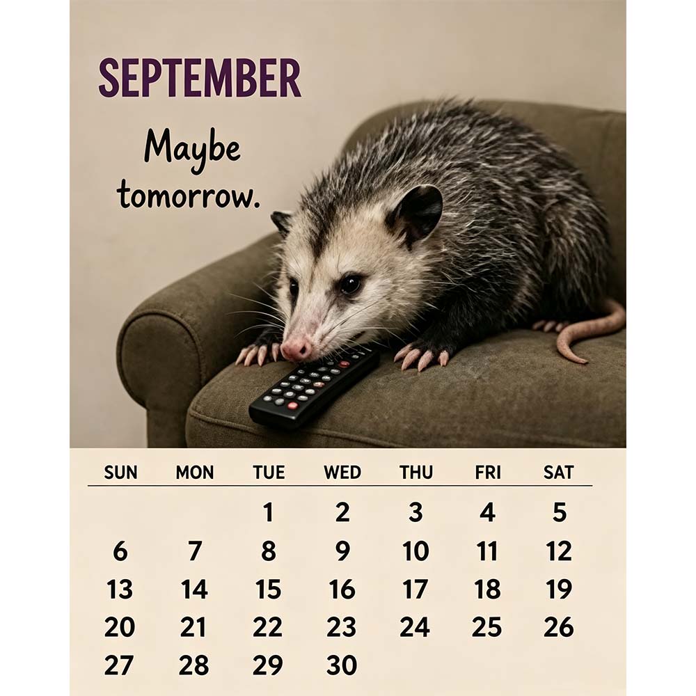 🐭2027 Opossum Calendar - 12 Months of Moods