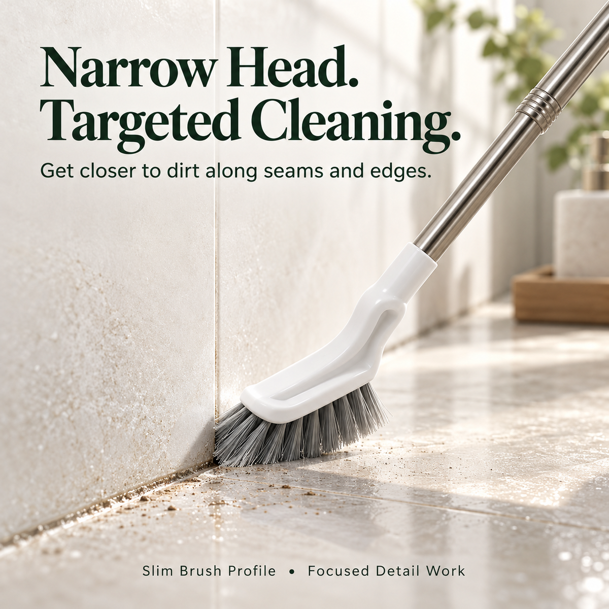 🧹 Extendable L-Shaped Cleaning Brush – Reach Corners with Less Bending