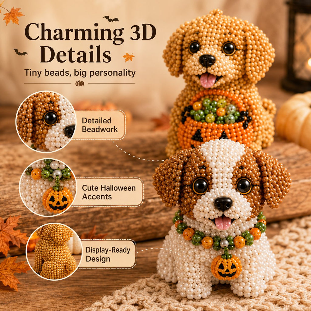 🎃🐶3D Halloween Dog DIY Art Set