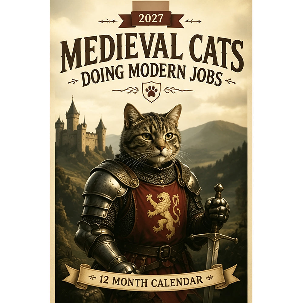 🐱2027 Medieval Cats Doing Modern Jobs Calendar