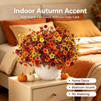 Fall Artificial Flower Halloween 12pcs, UV Resistant Colorful Fake Flower🍂