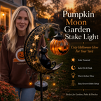 🔥 55% OFF TODAY 👻 Solar Halloween Garden Stake Light with Black Cat & Pumpkin