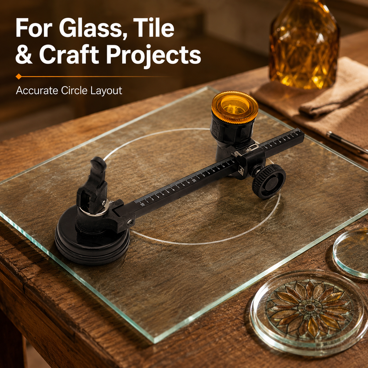 🔥Glass Circle Cutter Tool for Tiles and Ceramics with Adjustable Features