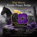 Limited Edition War Horse Purple Poppy 111th Anniversary Remembrance Brooch
