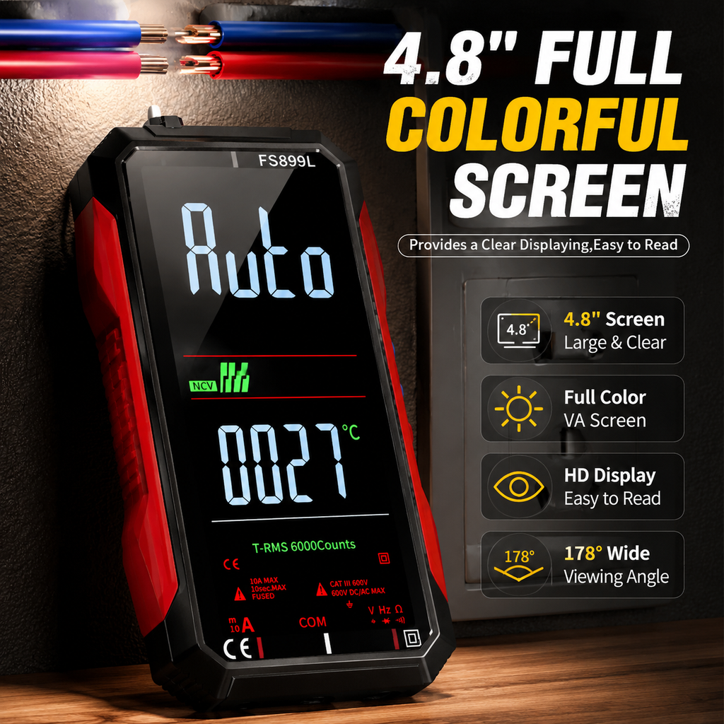 Fully Automatic True RMS Digital Multimeter | 6000 Count Voltage Tester