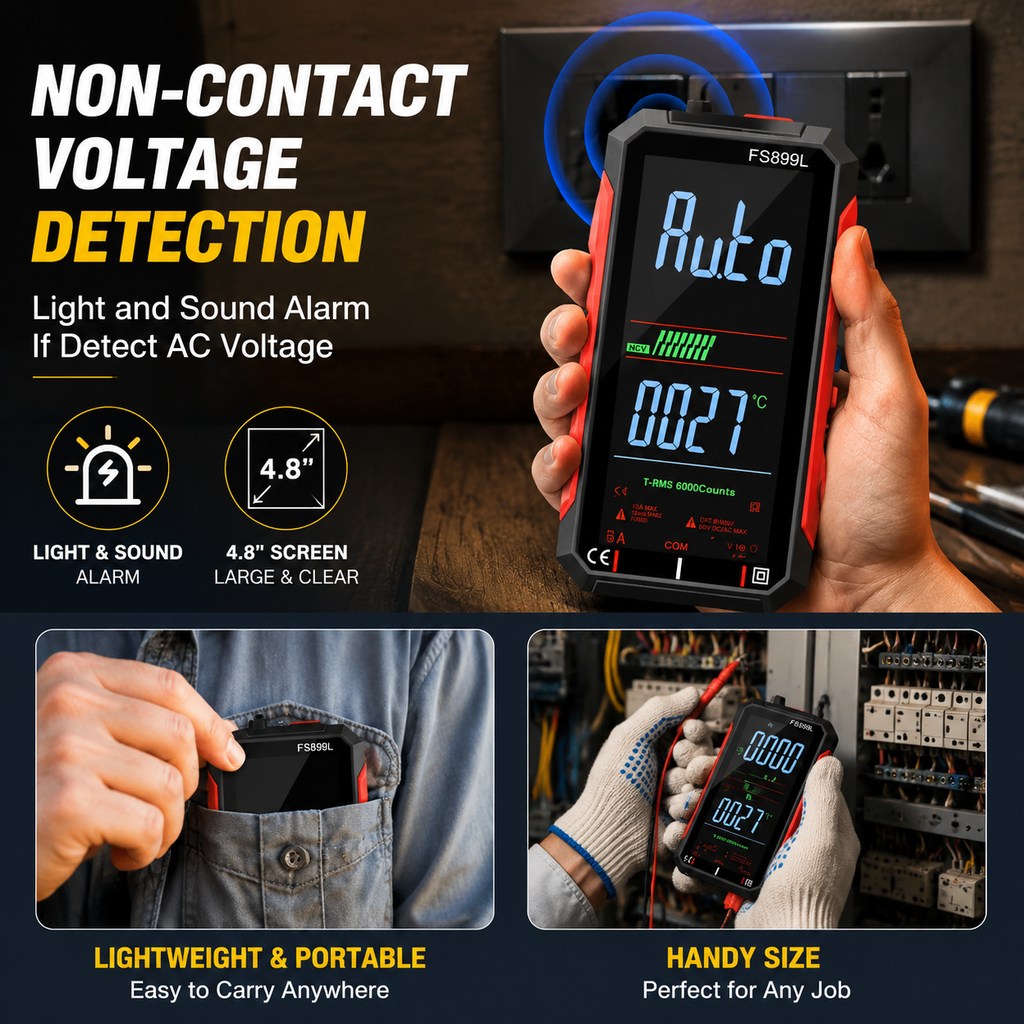 Fully Automatic True RMS Digital Multimeter | 6000 Count Voltage Tester