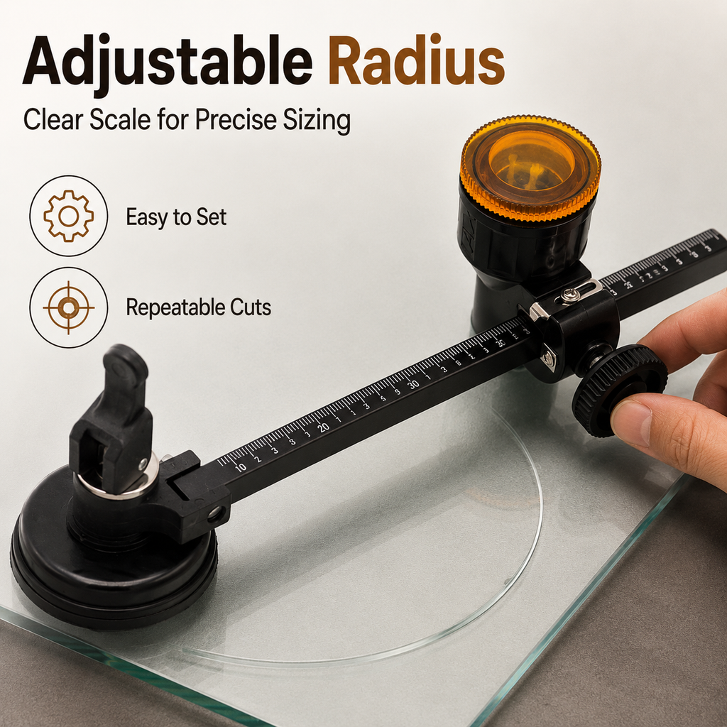 🔥Glass Circle Cutter Tool for Tiles and Ceramics with Adjustable Features