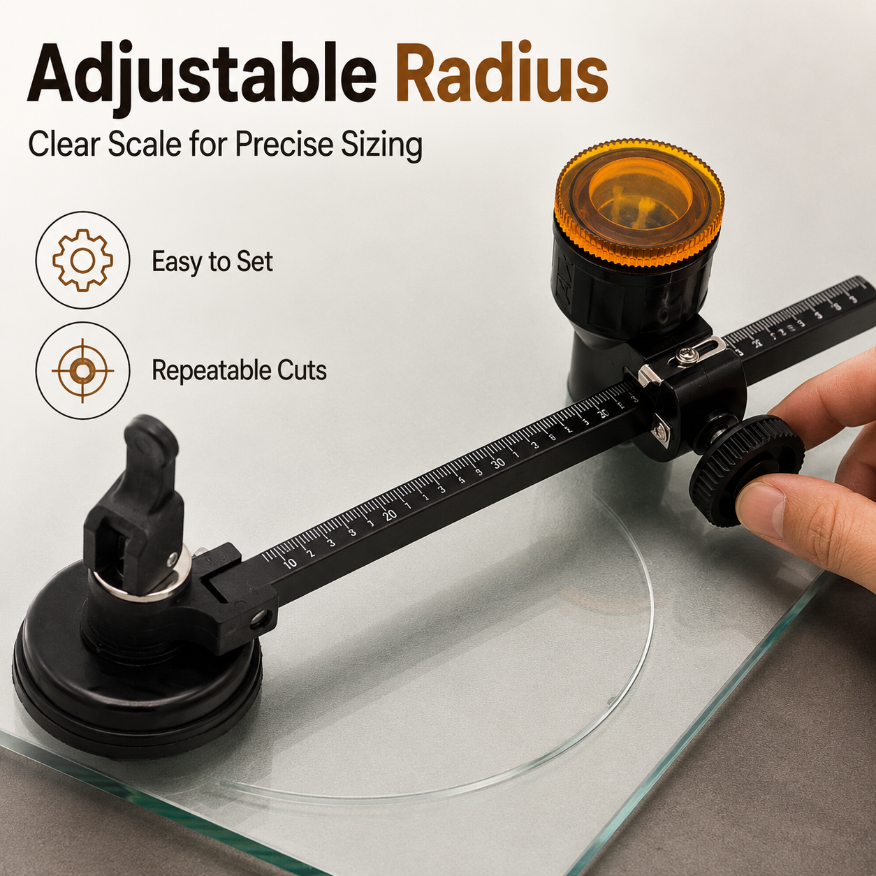 🔥Glass Circle Cutter Tool for Tiles and Ceramics with Adjustable Features
