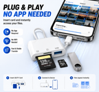 🔌 5-in-1 SD Card Reader for iPhone & USB-C – Fast Photo & Video Transfer Adapter