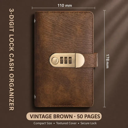 A6 savings notebook,3-DigitResettable Password Lock