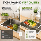 🔥Expandable Over-the-Sink Colander Basket – Wash, Drain & Dry with Ease