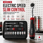 Cordless Electric Slim Ratchet Set | 400 RPM 31-Bit Tool Kit