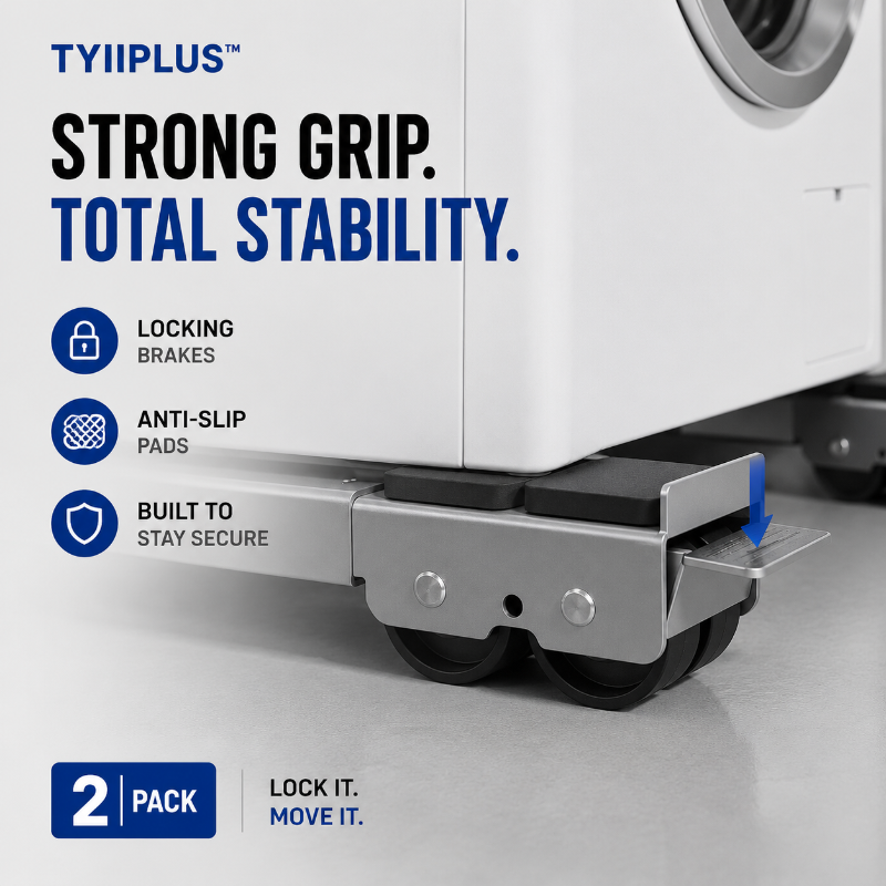 Adjustable Telescopic Heavy-Duty Appliance Moving Dolly (2-Pack) – Lockable Roller Stand for Washer, Dryer & Refrigerator, 600 lbs Capacity