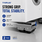 Adjustable Telescopic Heavy-Duty Appliance Moving Dolly (2-Pack) – Lockable Roller Stand for Washer, Dryer & Refrigerator, 600 lbs Capacity