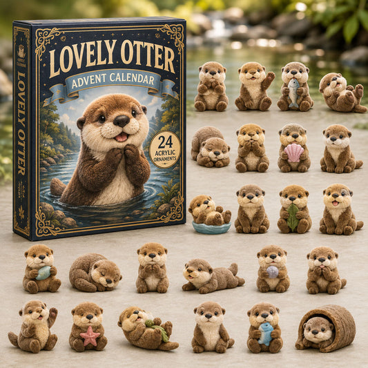 2026 Otter Advent Calendar Collection - Lovely Otter, Otter Loves River & Otter of Frost | 24-Day Festive Countdown Acrylic Ornaments Blind Box, Gift for Otter Lovers