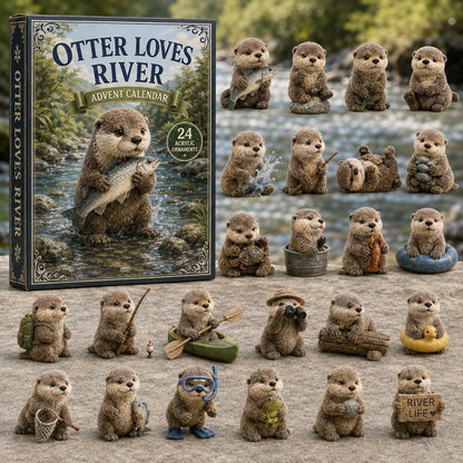 2026 Otter Advent Calendar Collection - Lovely Otter, Otter Loves River & Otter of Frost | 24-Day Festive Countdown Acrylic Ornaments Blind Box, Gift for Otter Lovers