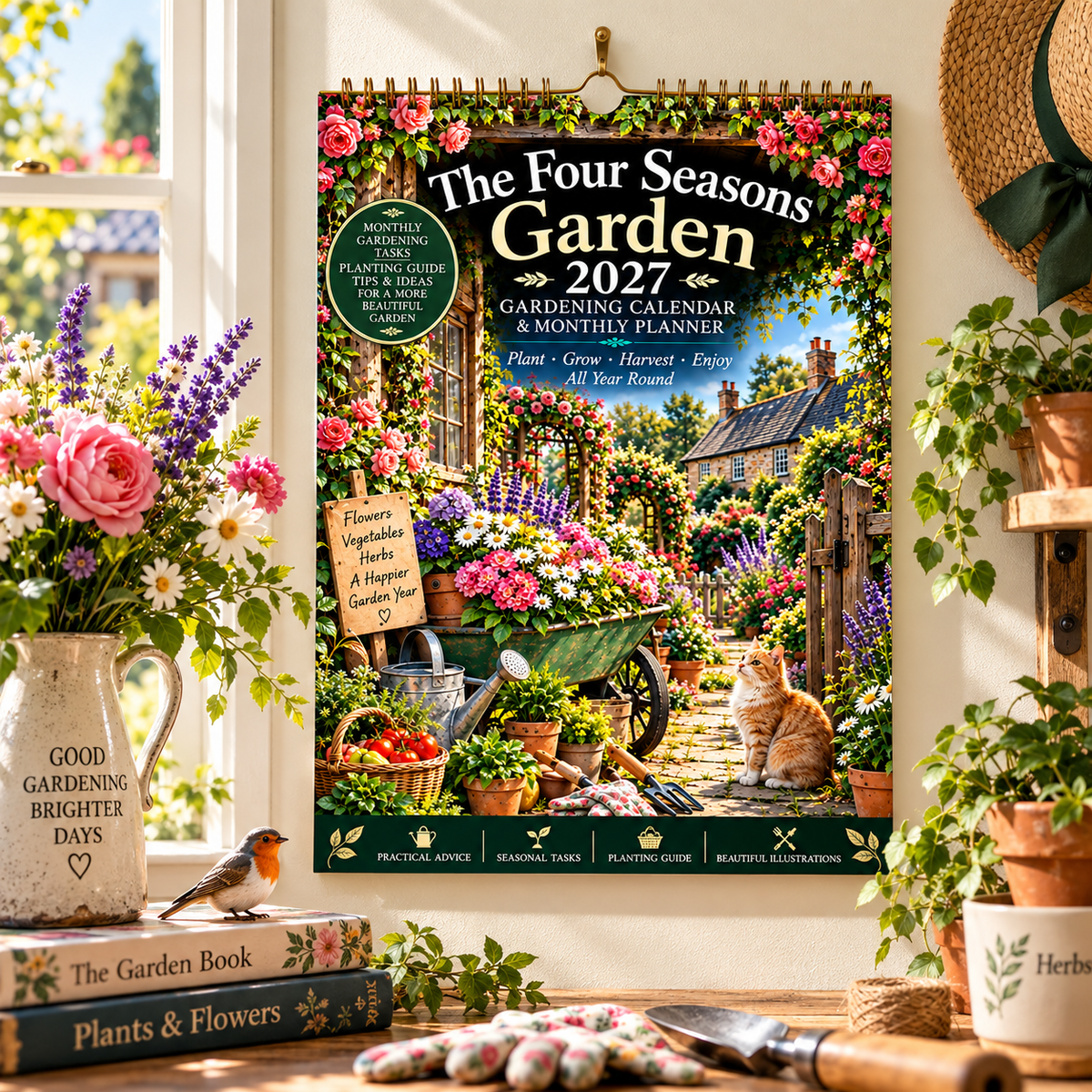 2027 Four Seasons Gardening Calendar & Monthly Planner