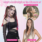 🔥🆕 2026 Boho Dreadlock Clip-In Hair Extensions 🌿 – 20" Braided Hair with Beads & Charms