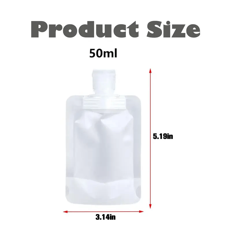 12 Counts Reusable Plastic Pouches — Versatile Liquid Carriers for Travel, Picnics & Outings