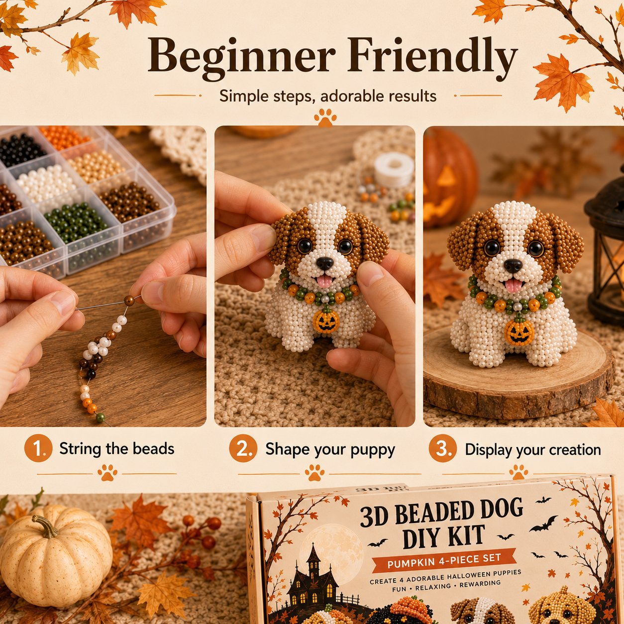🎃🐶3D Halloween Dog DIY Art Set