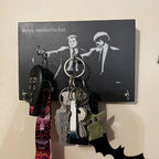 Cinematic "Where Are Your Keys?" Wall Key Holder, Wood Mounted Wall Art