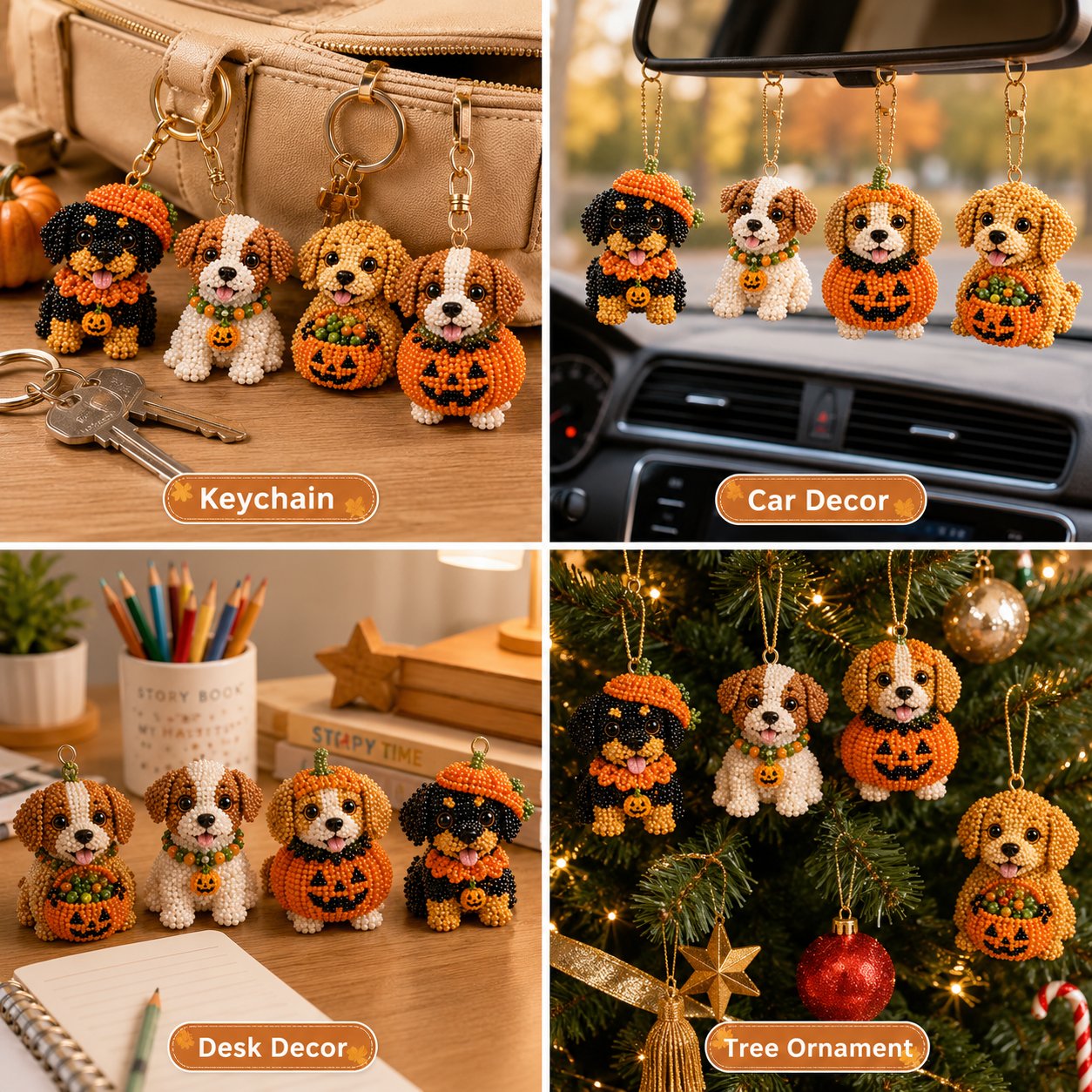 🎃🐶3D Halloween Dog DIY Art Set