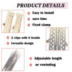 🔥🆕 2026 Boho Dreadlock Clip-In Hair Extensions 🌿 – 20" Braided Hair with Beads & Charms