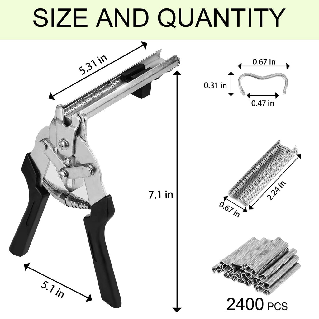 M Type Hog Ring Pliers Kit – Semi-Automatic Spring-Loaded High-Efficiency Cage & Fence Repair Tool