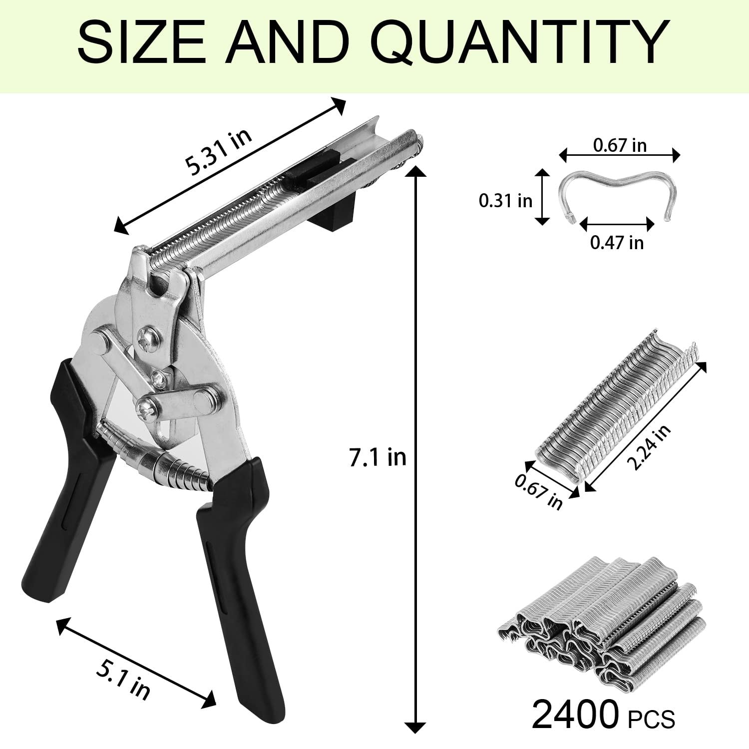 M Type Hog Ring Pliers Kit – Semi-Automatic Spring-Loaded High-Efficiency Cage & Fence Repair Tool