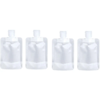 12 Counts Reusable Plastic Pouches — Versatile Liquid Carriers for Travel, Picnics & Outings