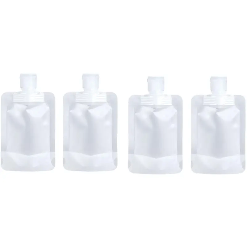 12 Counts Reusable Plastic Pouches — Versatile Liquid Carriers for Travel, Picnics & Outings