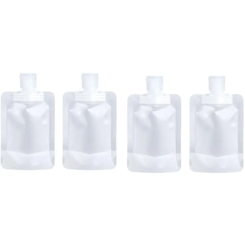 12 Counts Reusable Plastic Pouches — Versatile Liquid Carriers for Travel, Picnics & Outings