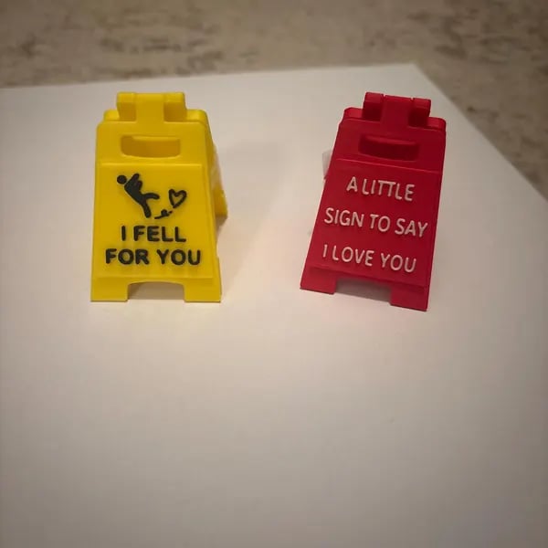 Romantic Message Sign: 'I Fell For You' | Long Distance Gift | Surprise Present