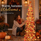 5-Foot Lighted Pop-Up Fall Tree