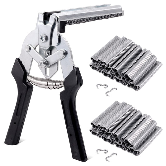 M Type Hog Ring Pliers Kit – Semi-Automatic Spring-Loaded High-Efficiency Cage & Fence Repair Tool