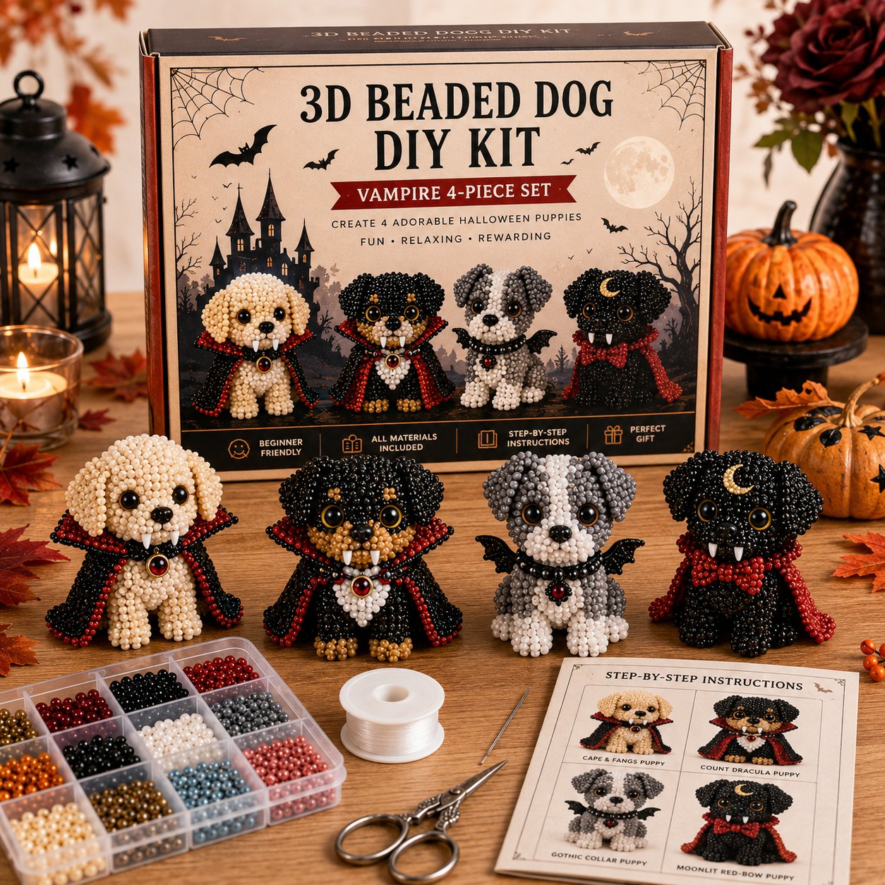 🎃🐶3D Halloween Dog DIY Art Set