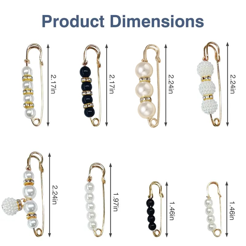 Lustrous Pearl Metal Brooch | Multi-purpose Outfit Accessory