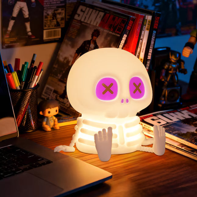 👻Halloween Skull Night Light, Soft Squeeze Silicone Lamp 7 Color Changing 🎃🦇