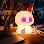 👻Halloween Skull Night Light, Soft Squeeze Silicone Lamp 7 Color Changing 🎃🦇