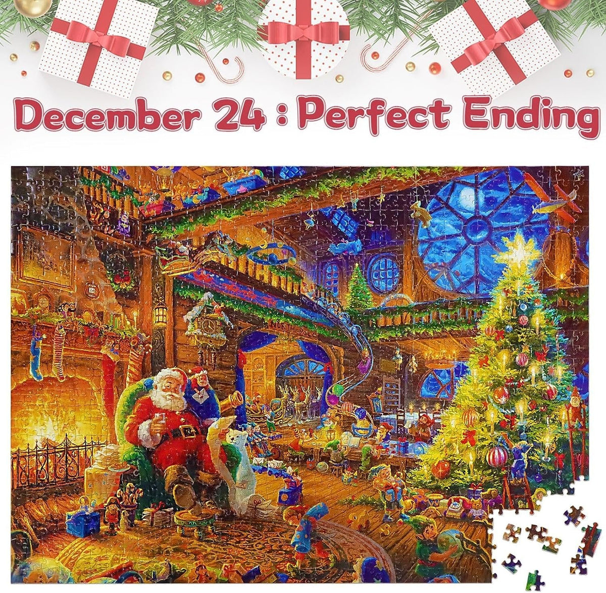 24 Day Advent Calendar 2026 Christmas Jigsaw Puzzles (1008 Pcs)