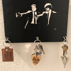 Cinematic "Where Are Your Keys?" Wall Key Holder, Wood Mounted Wall Art