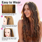 🔥🆕 2026 Boho Dreadlock Clip-In Hair Extensions 🌿 – 20" Braided Hair with Beads & Charms