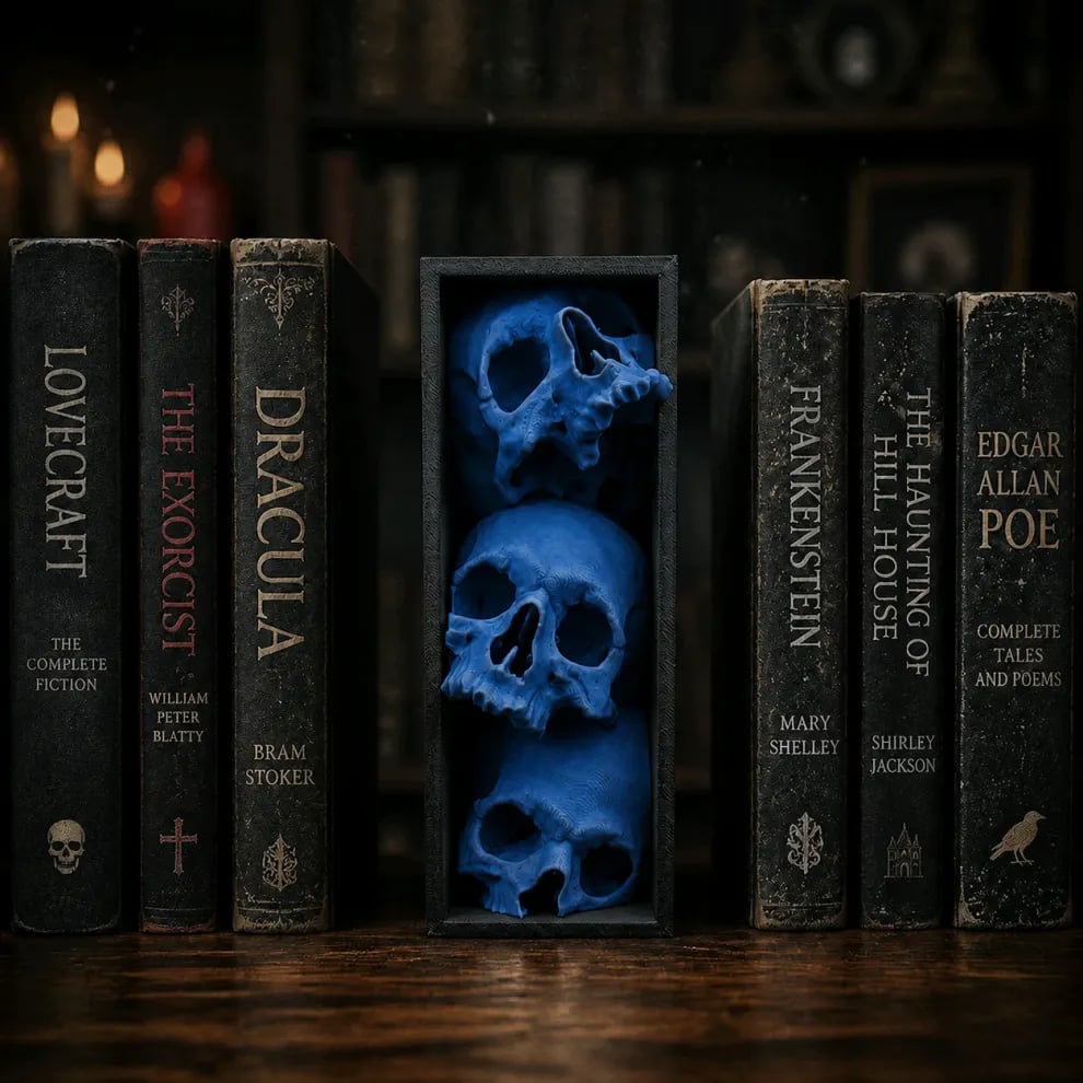 💀Pile of Skulls Book Nook📚Turn an Empty Shelf Into a Dark Masterpiece