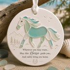 🐎Travel Horse Sea Glass Ornament✨Shaped by Nature & Crafted by Hand!