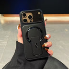 MagSafe Magnetic Case with Camera Lens Cover & Invisible Stand for iPhone