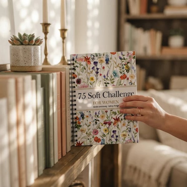 📗75 Soft Challenge Journal For Women | The Gentle Habit Tracker That Helps You Finish What You Start