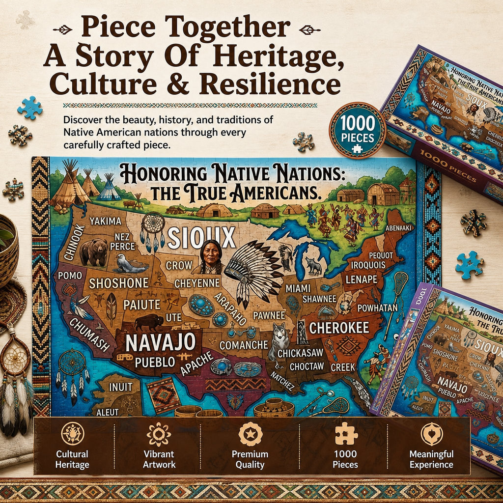 🧩Honoring Native Nations: The True Americans Jigsaw Puzzle