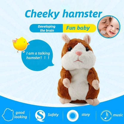 🐹 Talking Hamster Plush – repeats whatever you say, auto head-shaking, hilarious fun for kids & adults🎁