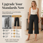 Women's High-Waisted Stretch Cropped Pants