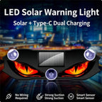 🚗 Solar LED Car Warning Light – Devil Eye Design
